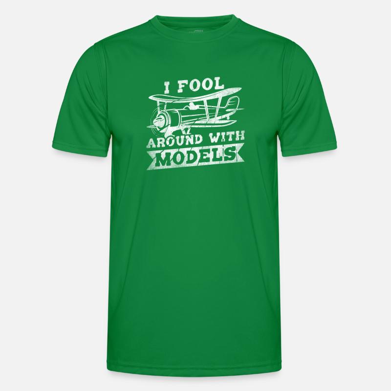 Je m’amuse avec des modèles réduits d’avion T-shirt sport Homme