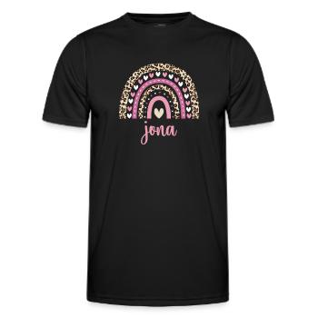 Jona Regenbogen Name Geburtstag Jona - Männer Funktions-T-Shirt - Schwarz - Vorne - AI Model Male 178 dark (178cm)