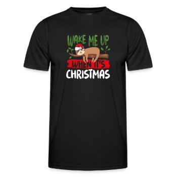 Weck Mich Auf, Wenn Es - Männer Funktions-T-Shirt - Schwarz - Vorne - AI Model Male 178 dark (178cm)