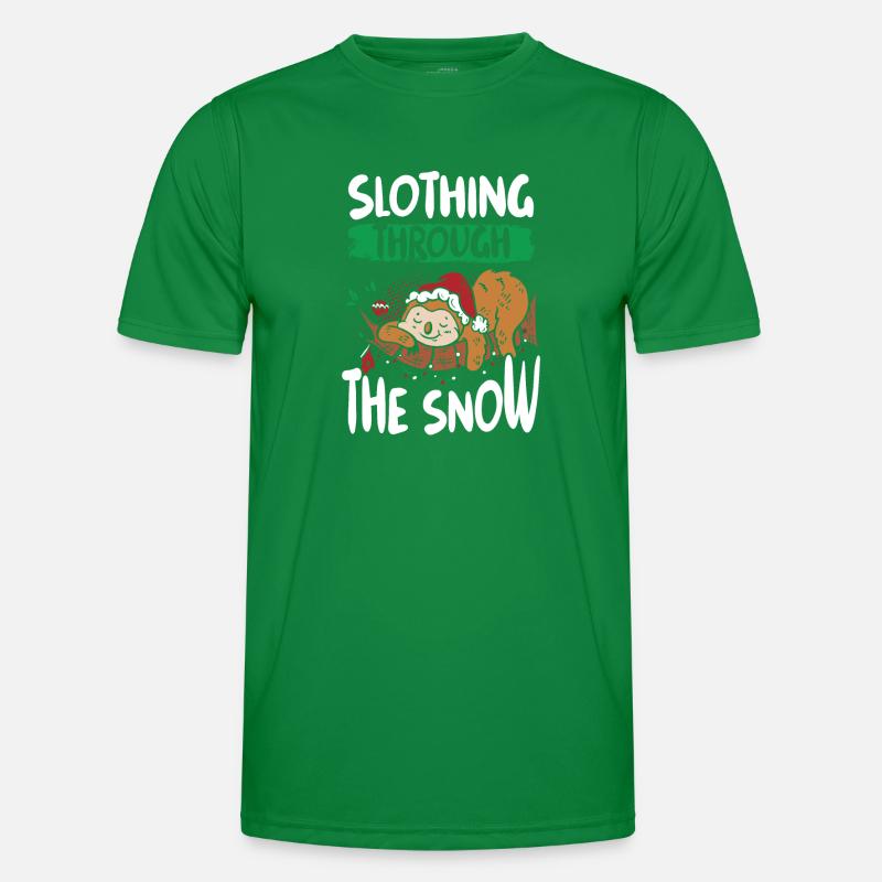 Durch Den Schnee Schleudern Männer Funktions-T-Shirt