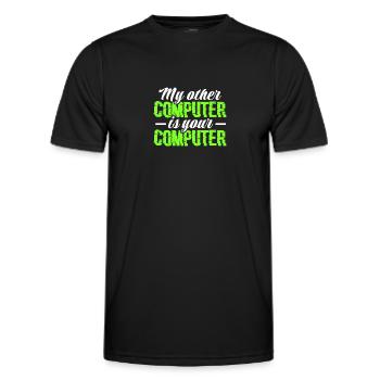 Hacker Coder Computerfreak Nerd Hacking Geschenk - Männer Funktions-T-Shirt - Schwarz - Vorne - AI Model Male 178 dark (178cm)