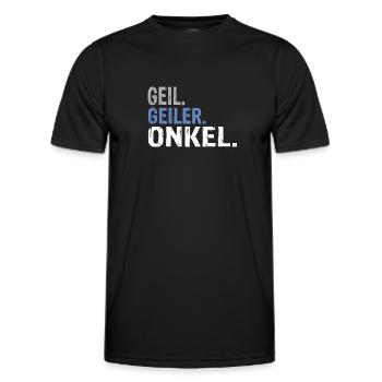 Onkel Onkel Geburtstag Onkel Spruch Onkel Neffe - Männer Funktions-T-Shirt - Schwarz - Vorne - AI Model Male 178 dark (178cm)