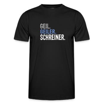 Schreiner Schreiner Handwerk Schreiner Spruch - Männer Funktions-T-Shirt - Schwarz - Vorne - AI Model Male 178 dark (178cm)