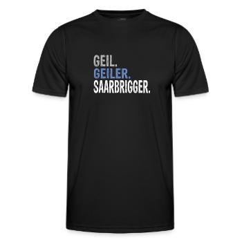 Saarbrigger Saarland Saarländer Saarländisch - Männer Funktions-T-Shirt - Schwarz - Vorne - AI Model Male 178 dark (178cm)
