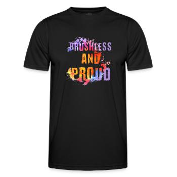painter, canvas, liquid, painting, art, paint - Men's Functional T-Shirt - black - Front - AI Model Male 178 dark (178cm)