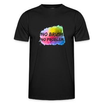 Painter Canvas Fluid Painting Art Paint - Men's Functional T-Shirt - black - Front - AI Model Male 178 dark (178cm)