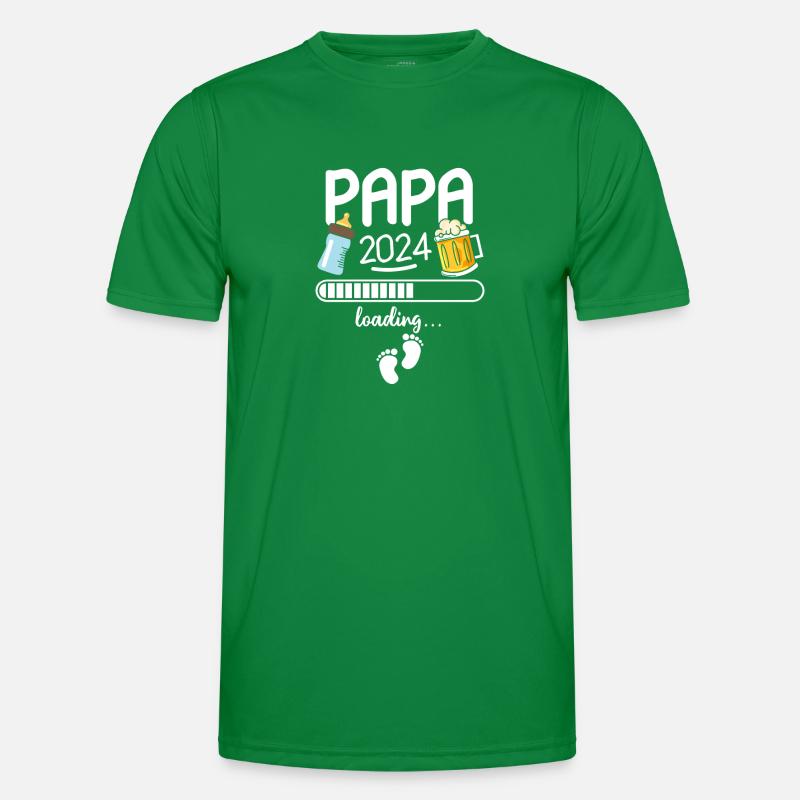 Papa 2024 Loading Männer Funktions-T-Shirt