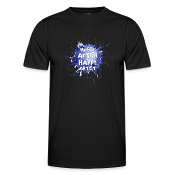 painter, canvas, liquid, painting, art, paint - Men's Functional T-Shirt - black - Front - AI Model Male 178 dark (178cm)