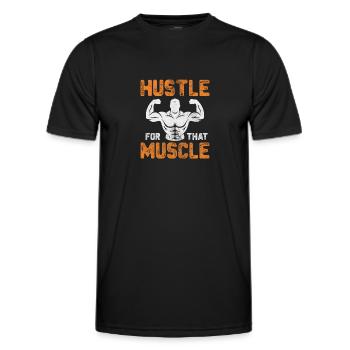 Bodybuilder - Männer Funktions-T-Shirt - Schwarz - Vorne - AI Model Male 178 dark (178cm)