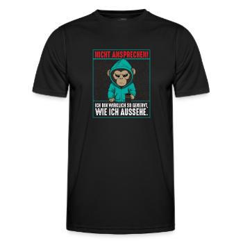 Nicht Ansprechen Ich Bin Wirklich So Genervt - Männer Funktions-T-Shirt - Schwarz - Vorne - AI Model Male 178 dark (178cm)
