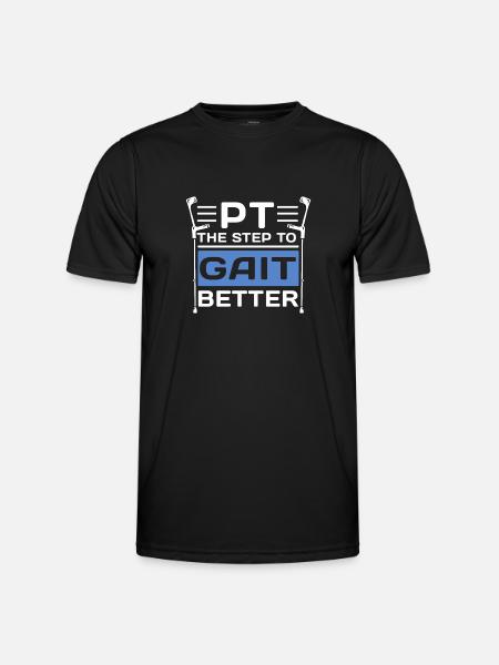 PT Physiotherapy Physiotherapist Job - Men's Functional T-Shirt - black