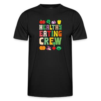 Veganer Vegetarier Lebensmittel Diät - Männer Funktions-T-Shirt - Schwarz - Vorne - AI Model Male 178 dark (178cm)