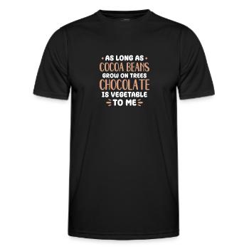 Schokolade Schoko Essen Kakao Geschenk - Männer Funktions-T-Shirt - Schwarz - Vorne - AI Model Male 178 dark (178cm)