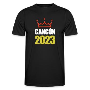Cancun 2023 - Men's Functional T-Shirt - black - Front - AI Model Male 178 dark (178cm)