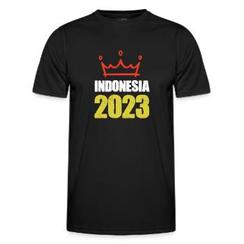 Indonesia 2023 - Männer Funktions-T-Shirt - Schwarz - Vorne - AI Model Male 178 dark (178cm)