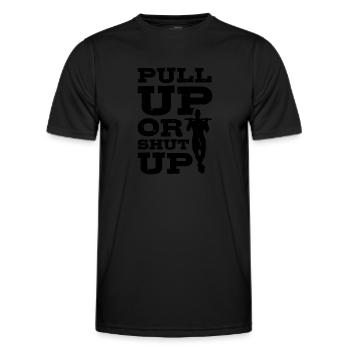 Fitness Workout Training Exercise Pull-Up - Men's Functional T-Shirt - black - Front - AI Model Male 178 dark (178cm)