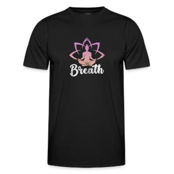 Méditation - T-shirt sport Homme - noir - Devant - AI Model Male 178 dark (178cm)