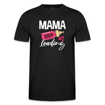 Werdende Mama 2024 - Männer Funktions-T-Shirt - Schwarz - Vorne - AI Model Male 178 dark (178cm)