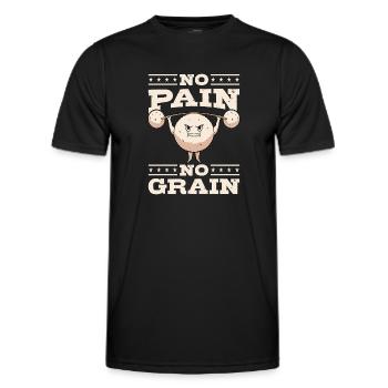 Asian Food Fried Rice Bowl - Men's Functional T-Shirt - black - Front - AI Model Male 178 dark (178cm)