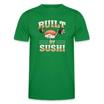 Japanisches Essen Sushi Liebhaber Bodybuilder - Männer Funktions-T-Shirt - Kelly Green - Vorne - AI Model Male 178 dark (178cm)