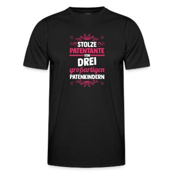Taufe Patin Tante Patenkind Patentante - Männer Funktions-T-Shirt - Schwarz - Vorne - AI Model Male 178 dark (178cm)