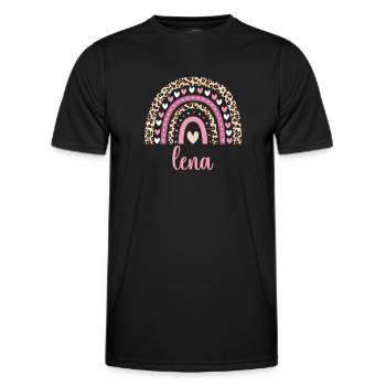 Lena Regenbogen Name Geburtstag Lena - Männer Funktions-T-Shirt - Schwarz - Vorne - AI Model Male 178 dark (178cm)