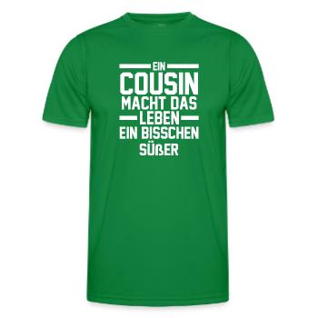 Cousins Cousin - Männer Funktions-T-Shirt - Kelly Green - Vorne - AI Model Male 178 dark (178cm)