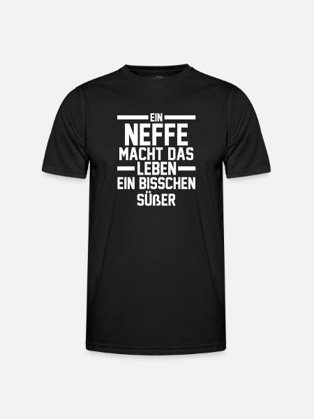 Neffe - Männer Funktions-T-Shirt - Schwarz