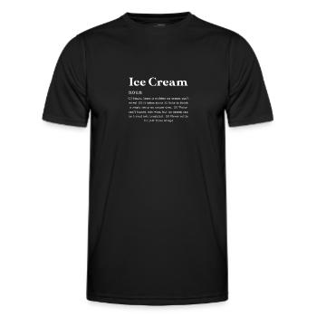 Eiscreme Eis Eiskrem Ice Cream Sommer Geschenk - Männer Funktions-T-Shirt - Schwarz - Vorne - AI Model Male 178 dark (178cm)