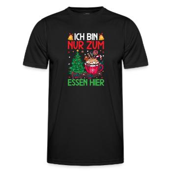 Weihnachten Essen Weihnachtsessen Heiligabend - Männer Funktions-T-Shirt - Schwarz - Vorne - AI Model Male 178 dark (178cm)