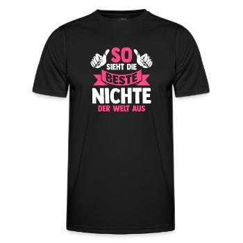 Beste Nichte - Männer Funktions-T-Shirt - Schwarz - Vorne - AI Model Male 178 dark (178cm)