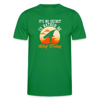 Wingsurfing Foil Wing Wing Boarding Wing Foiling - T-shirt sport Homme - vert - Devant - AI Model Male 178 dark (178cm)