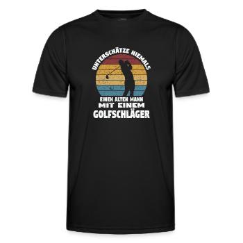 Golfspieler Sport Golfspieler Geschenk - Männer Funktions-T-Shirt - Schwarz - Vorne - AI Model Male 178 dark (178cm)