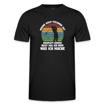 Golfspieler Sport Golfspieler Geschenk - Männer Funktions-T-Shirt - Schwarz - Vorne - AI Model Male 178 dark (178cm)