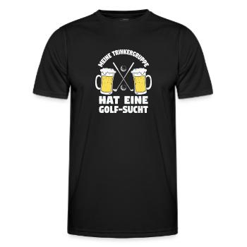 Golfspieler Bier Golfspieler Geschenk - Männer Funktions-T-Shirt - Schwarz - Vorne - AI Model Male 178 dark (178cm)
