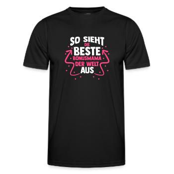 Stiefmutter Stiefmama Bonusmama - Männer Funktions-T-Shirt - Schwarz - Vorne - AI Model Male 178 dark (178cm)
