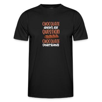 Schokolade Schoko Essen Kakao Geschenk - Männer Funktions-T-Shirt - Schwarz - Vorne - AI Model Male 178 dark (178cm)