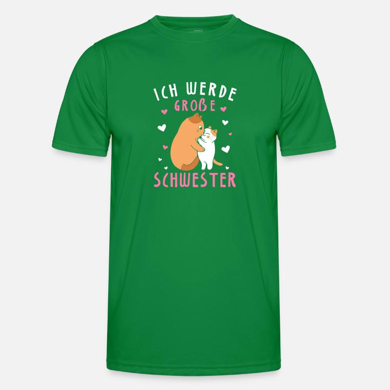 Ich werde große Schwester Männer Funktions-T-Shirt