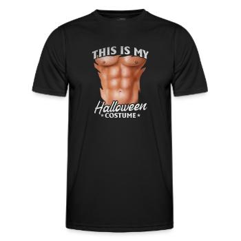 This Is My Halloween Costume Halloween Funny Hello - Men's Functional T-Shirt - black - Front - AI Model Male 178 dark (178cm)