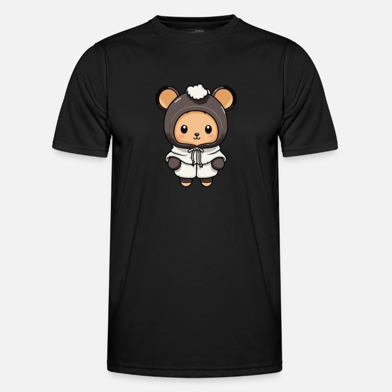 Mouse Winter Comic - Men's Functional T-Shirt - black