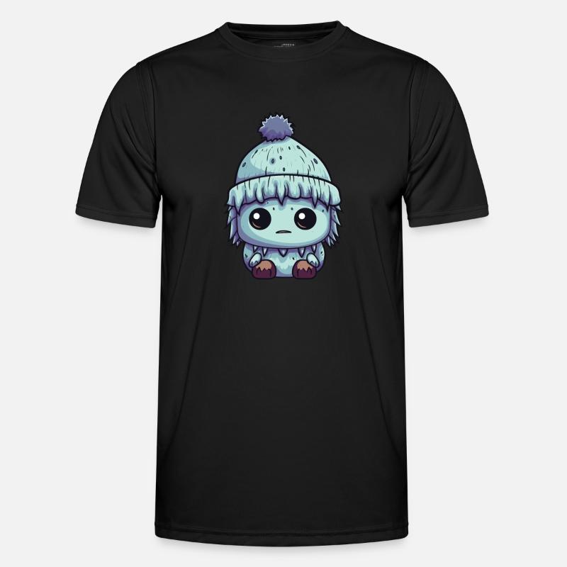 Winter Eskimo Comic Cute - Men's Functional T-Shirt - black