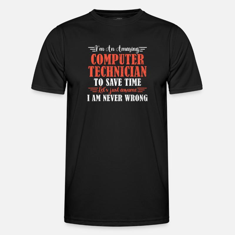 Awesome Computer Technician - Männer Funktions-T-Shirt - Schwarz