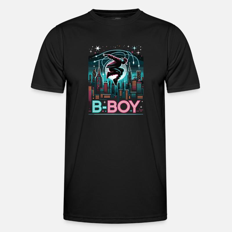 Breakdance Breakdancer Breakdance Kinder - Männer Funktions-T-Shirt - Schwarz