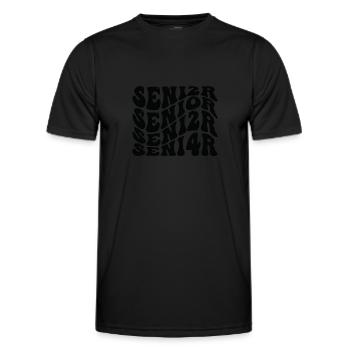 Senior 24 Graduation Class of 2024 Groovy Senior 2 - Men's Functional T-Shirt - black - Front - AI Model Male 178 dark (178cm)