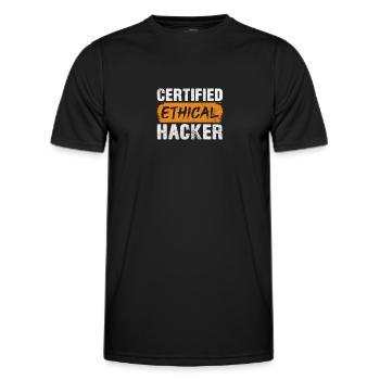 Hacker - Männer Funktions-T-Shirt - Schwarz - Vorne - AI Model Male 178 dark (178cm)