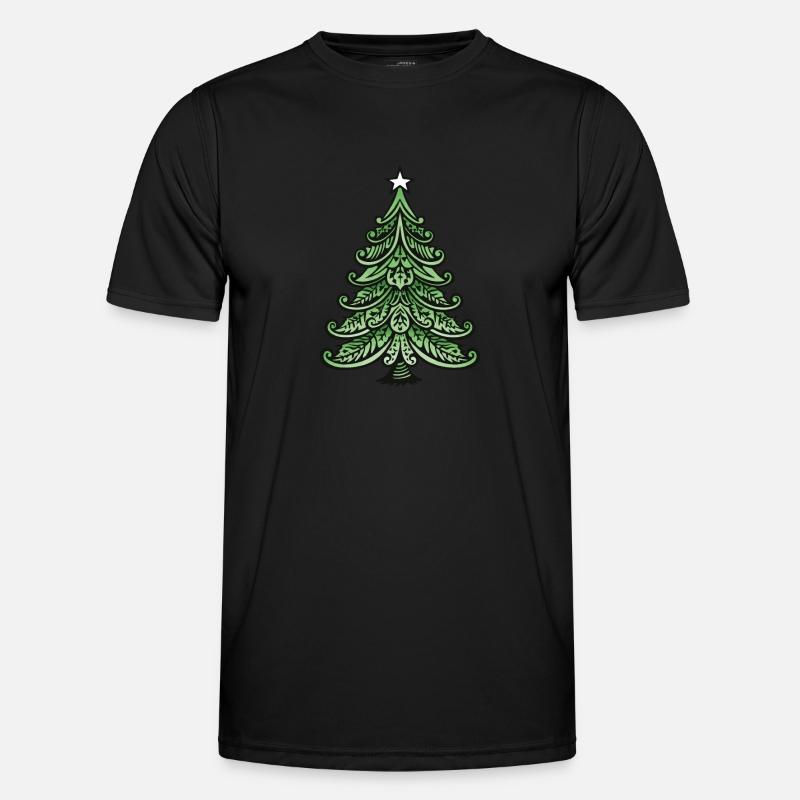 Christmas Tree Christmas - Men's Functional T-Shirt - black
