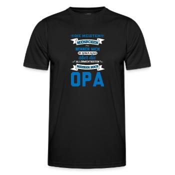 Opa Familie Enkelkind Geschenk - Männer Funktions-T-Shirt - Schwarz - Vorne - AI Model Male 178 dark (178cm)