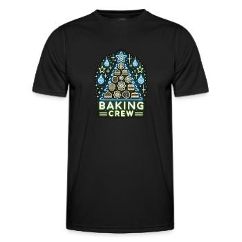 Équipe de pâtisserie - T-shirt sport Homme - noir - Devant - AI Model Male 178 dark (178cm)