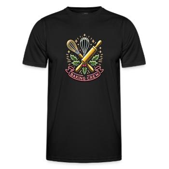 Équipe de pâtisserie - T-shirt sport Homme - noir - Devant - AI Model Male 178 dark (178cm)