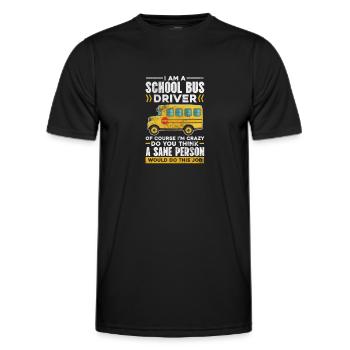 Busfahrer - Männer Funktions-T-Shirt - Schwarz - Vorne - AI Model Male 178 dark (178cm)